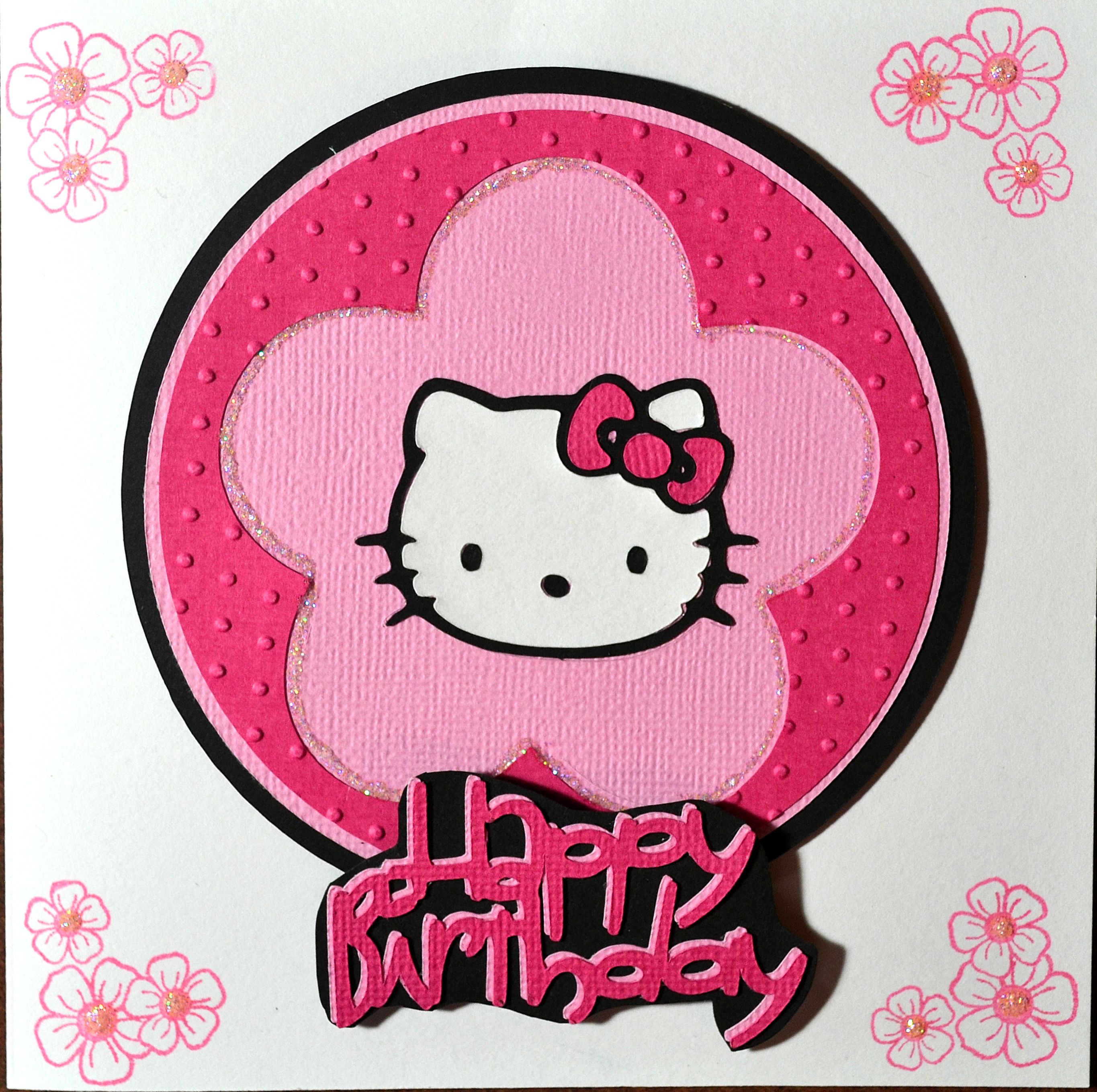 Hello Kitty Cricut Birthday Card Just4crafters